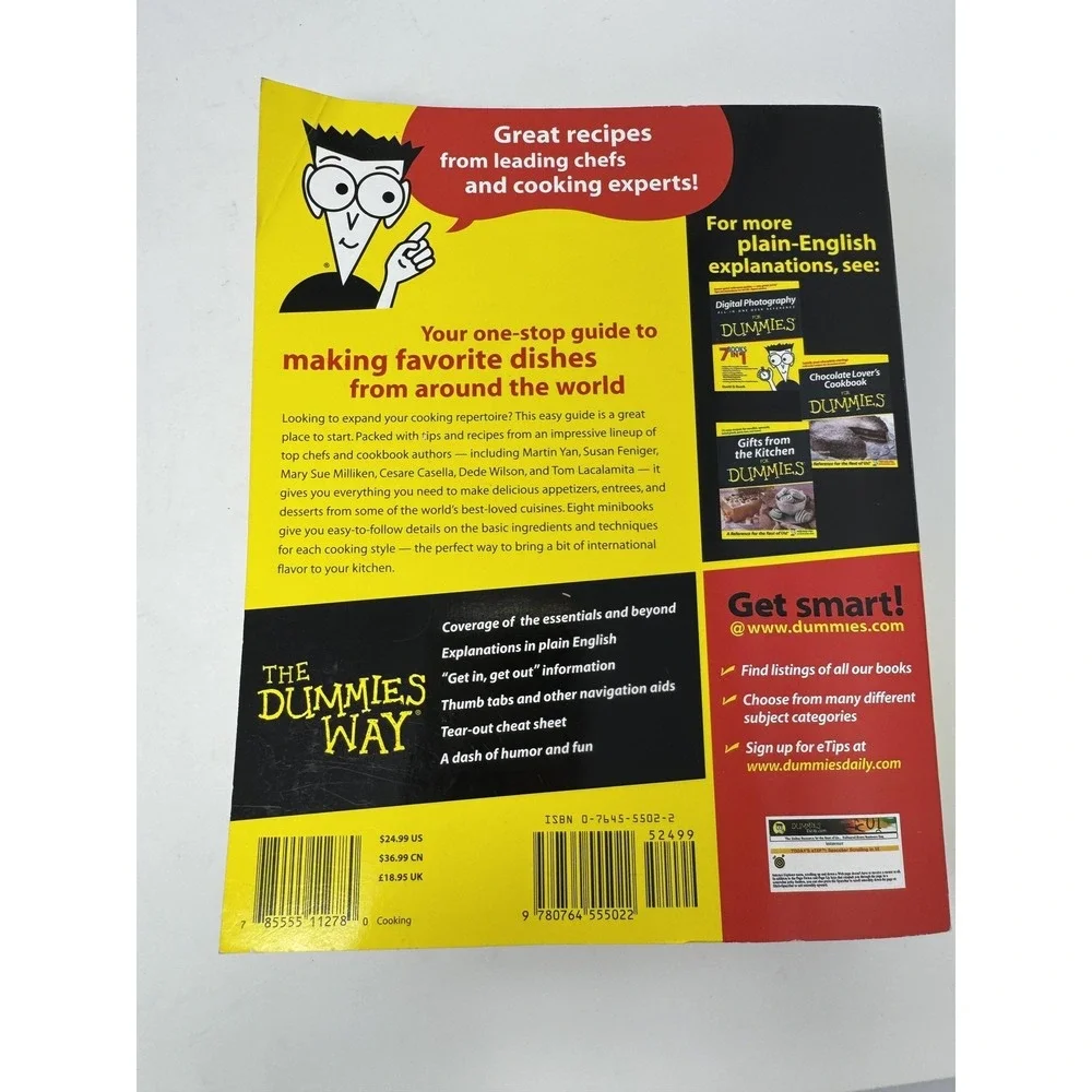 Vintage Cooking Around The World All-In-One For Dummies Qeb Yellow‎ PB 2003